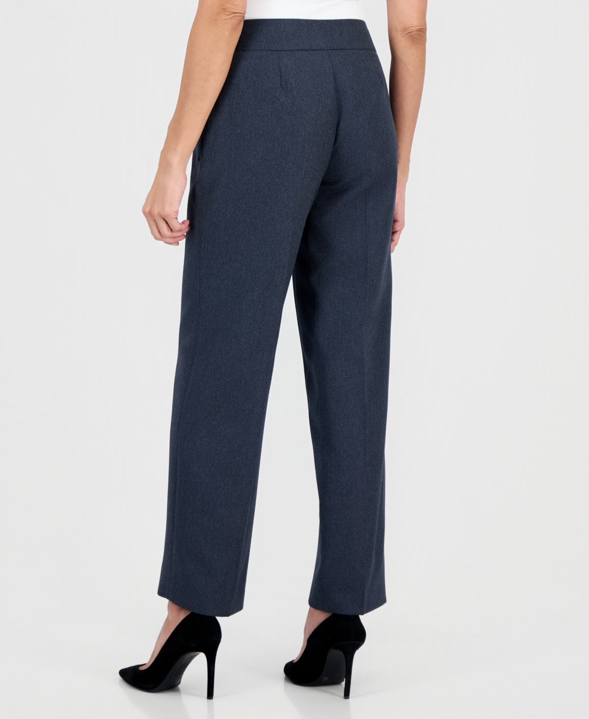 Le Suit Women's Notch-lapel Button-front Pantsuit In Blue