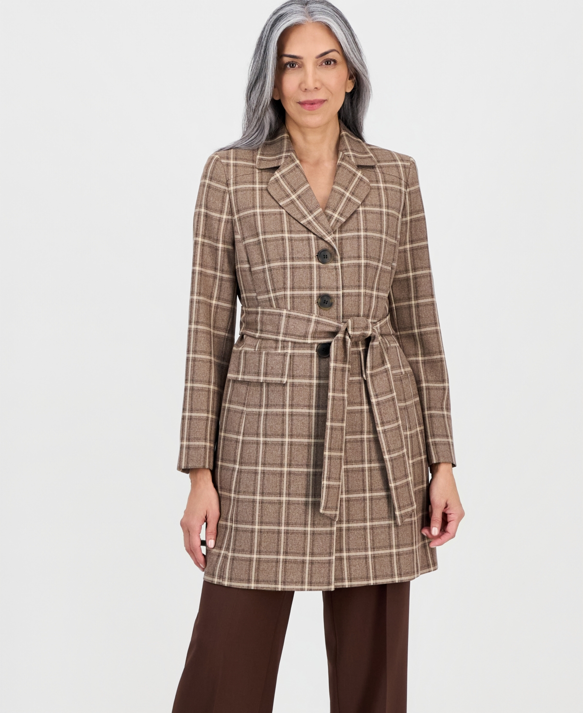 Le Suit Women's Belted Mid-Rise Pantsuit