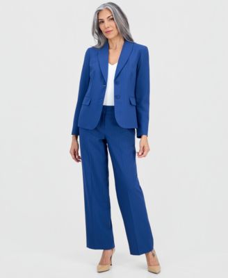 Le Suit - Women's Shawl-Collar Mid-Rise Pantsuit