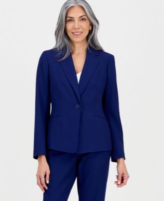 Women's Notch-Lapel Mid-Rise Pantsuit, Regular & Petites