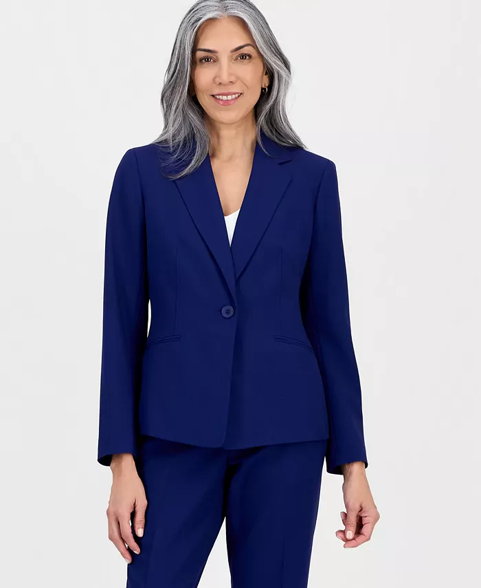 Women's Notch-Lapel Mid-Rise Pantsuit, Regular & Petites - thumbnail 3
