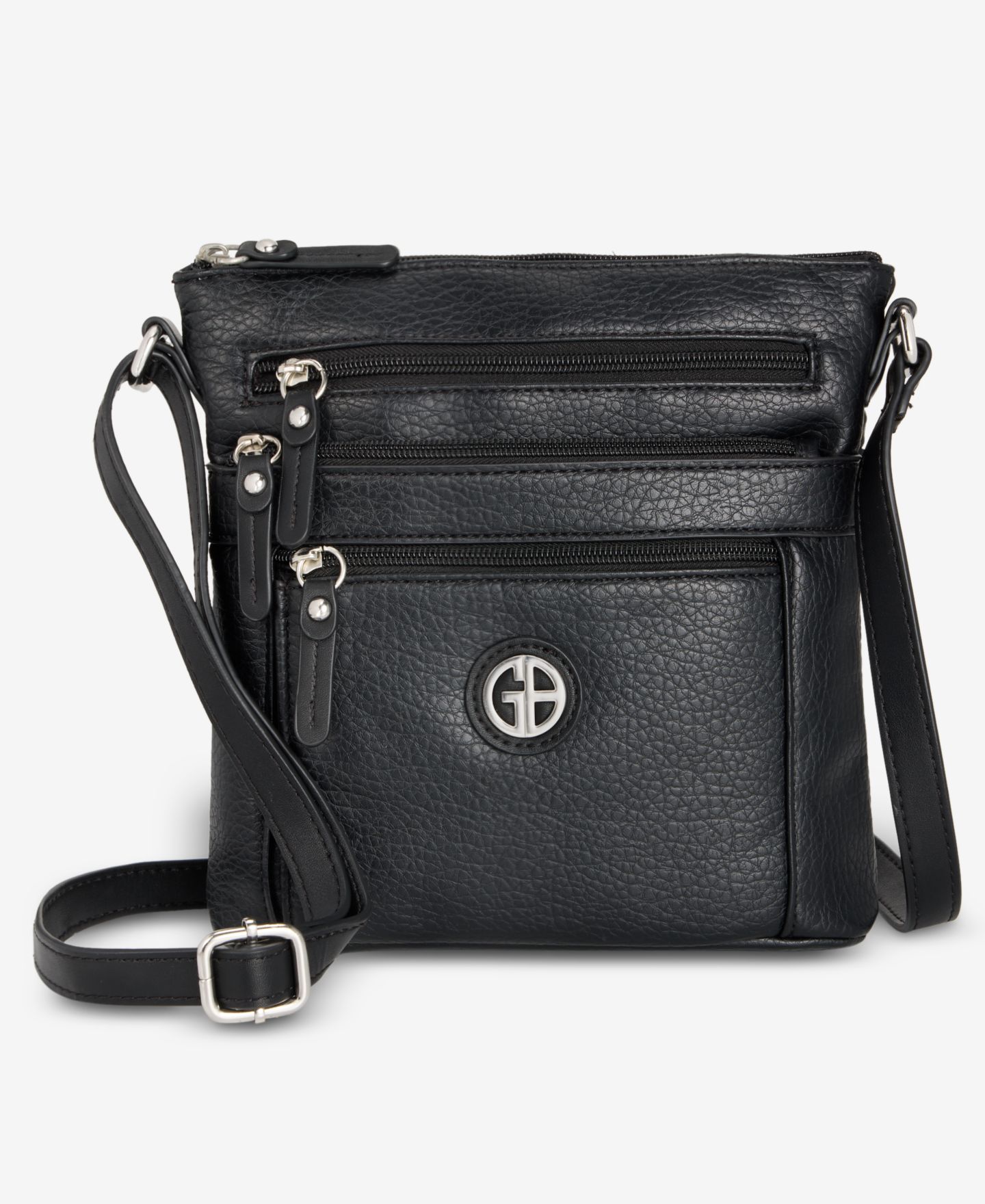 Женская сумка Giani Bernini Small Pebbled Crossbody, цвет: Чёрный — фото 1