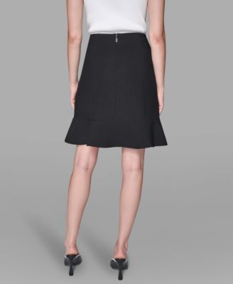 Women's Button-Detailed Peplum Skirt