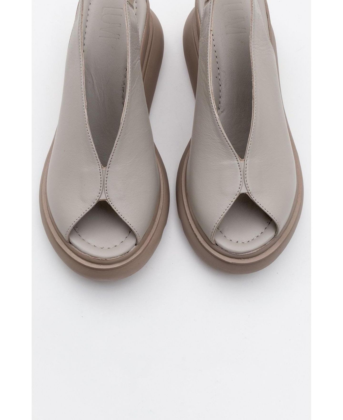 Женские сандалии Forever & Always Shoes Sam Leather Platform Sandal (Women), цвет: Бежевый кожаный — фото 2
