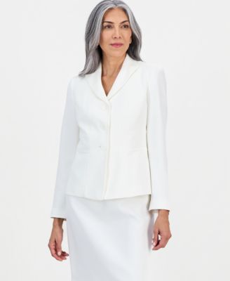Women's Peak-Lapel Slim-Fit Skirt Suit 