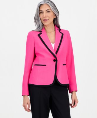 Women's Notch-Lapel Colorblocked Pantsuit 