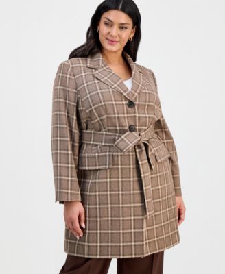 Plus Size Belted Wide-Leg Mid-Rise Pantsuit 