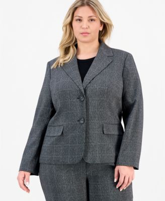 Plus Size Flap-Pocket Mid-Rise Wide-Leg Pantsuit 