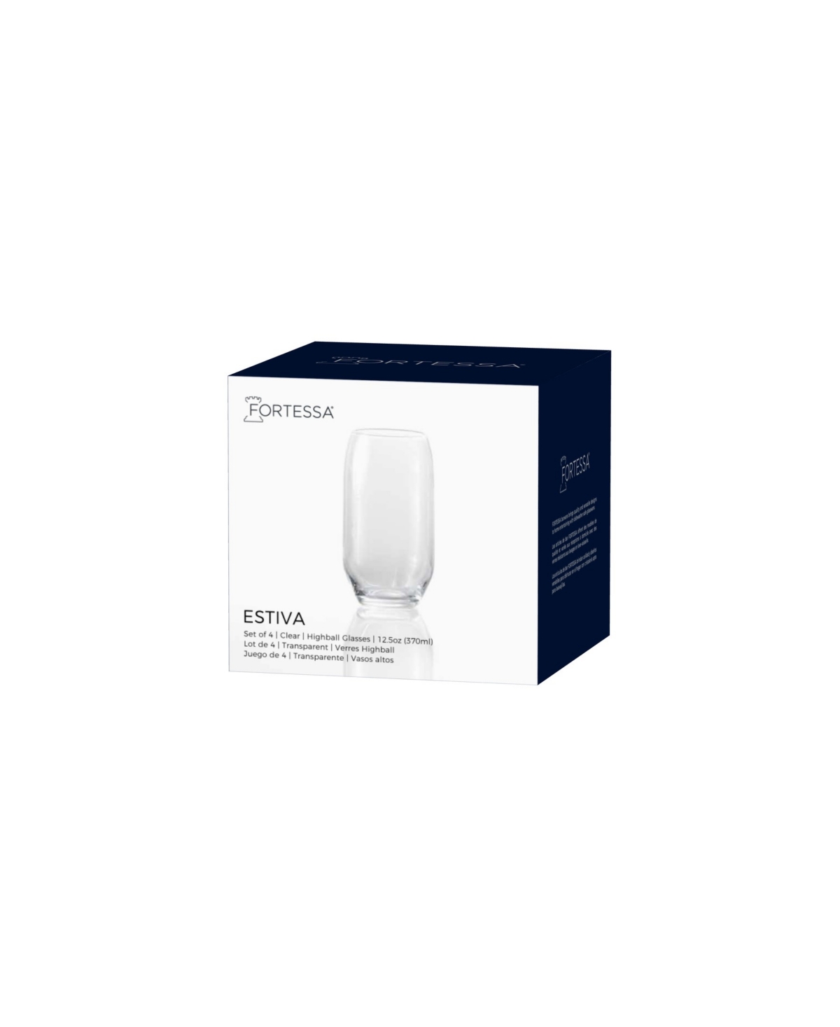 Fortessa Estiva Highball Sparkling Cocktail Glasses, Set Of 4 In Transparent