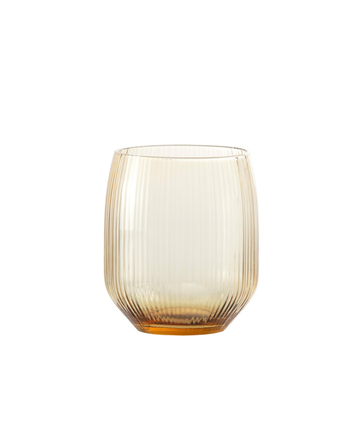 Fortessa Estiva Textured Tall Tumbler Glasses, Set Of 4 In Yellow