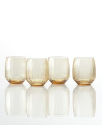 Estiva Textured Tall Tumbler Glasses, Set of 4