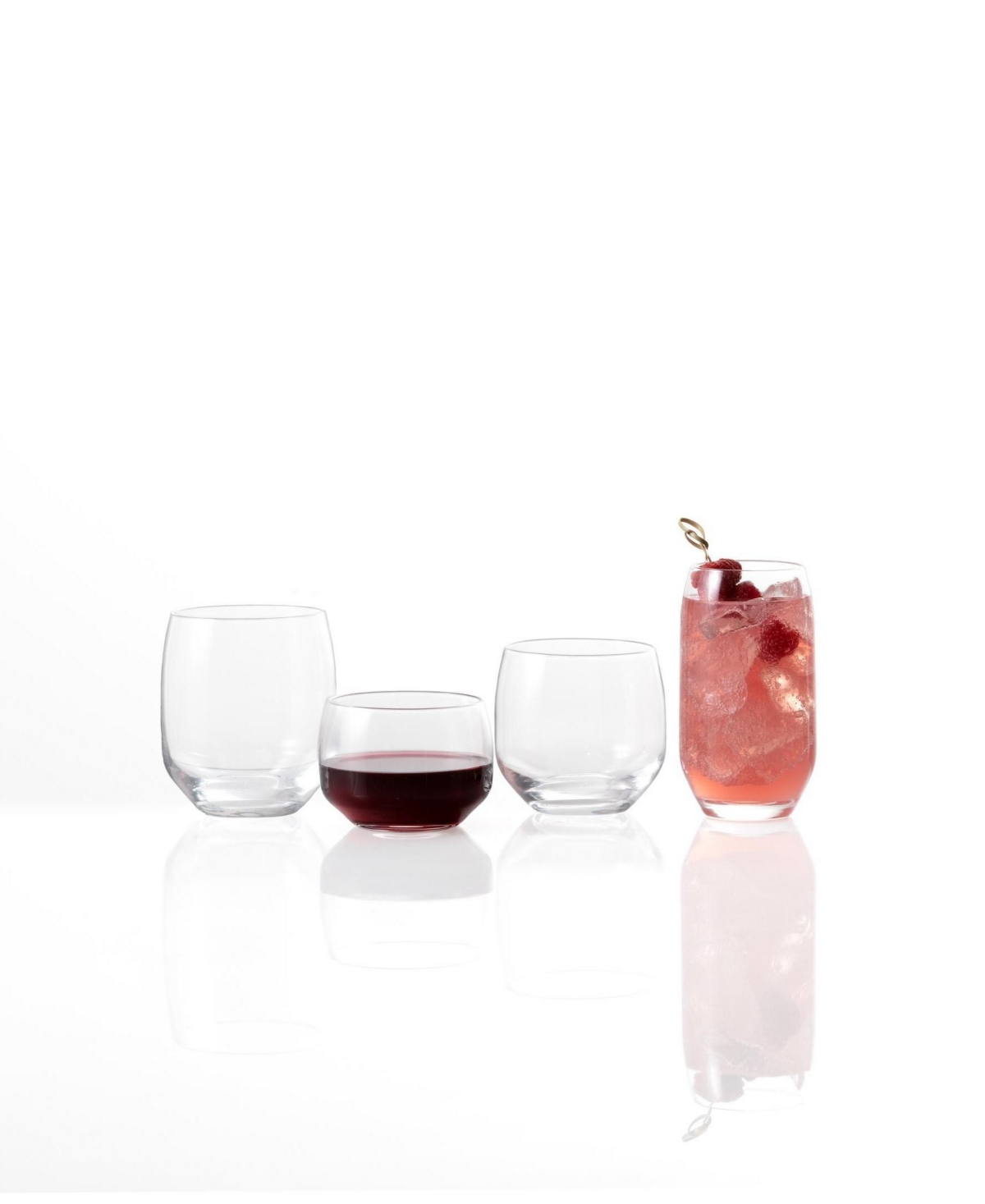 Fortessa Estiva Double Old-fashioned Glasses, Set Of 4 In Transparent