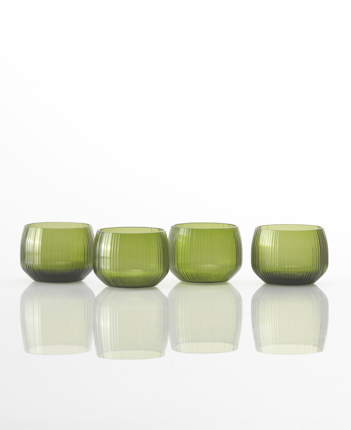 Fortessa Estiva Textured Short Tumbler Glasses, Set Of 4 In Green