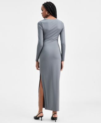 Women's Cowlneck Long-Sleeve Maxi Dress, Macy's Exclusive