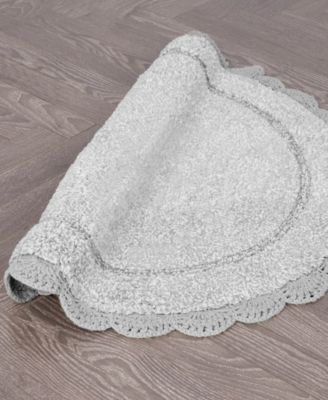 Crochet Cotton Bath Rug, 21" x 34"
