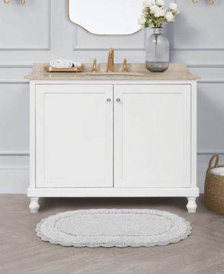 Crochet Cotton Bath Rug, 21" x 34"