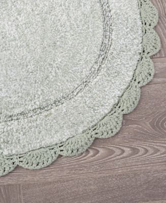 Crochet Cotton Bath Rug, 26" Round