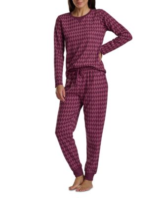 Women's 2-Pc. Packaged Printed Thermal Pajamas Set