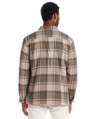 Men's Sherpa-Lined Flannel Shirt Jacket
