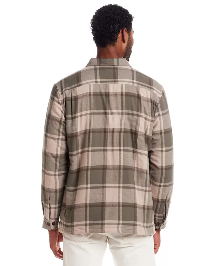 Men's Sherpa-Lined Flannel Shirt Jacket - thumbnail 5