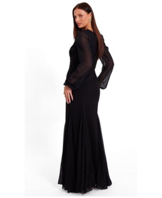 black long dress near me Women's Maxi Dresses Size:I (28-30) Evening Events What to Wear Under 5 longer at back