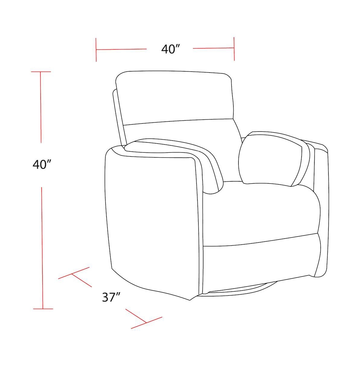 Parker Living Tatum River Rock Swivel Power Glider Recliner