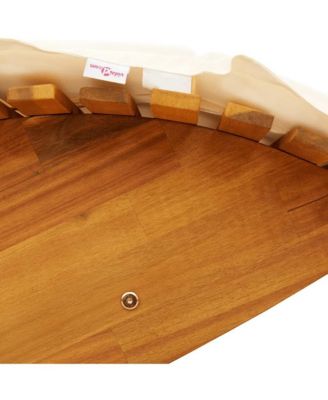 Sun Lounger Cream, Acacia Wood Grain