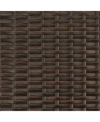 Garden Sofa Brown, Red PE rattan, Steel, Polyester 2-seater