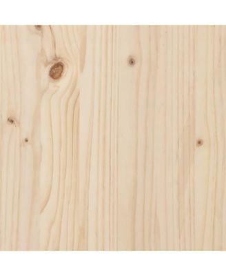 Sun Lounger Natural Pine Solid Pine Wood Standard