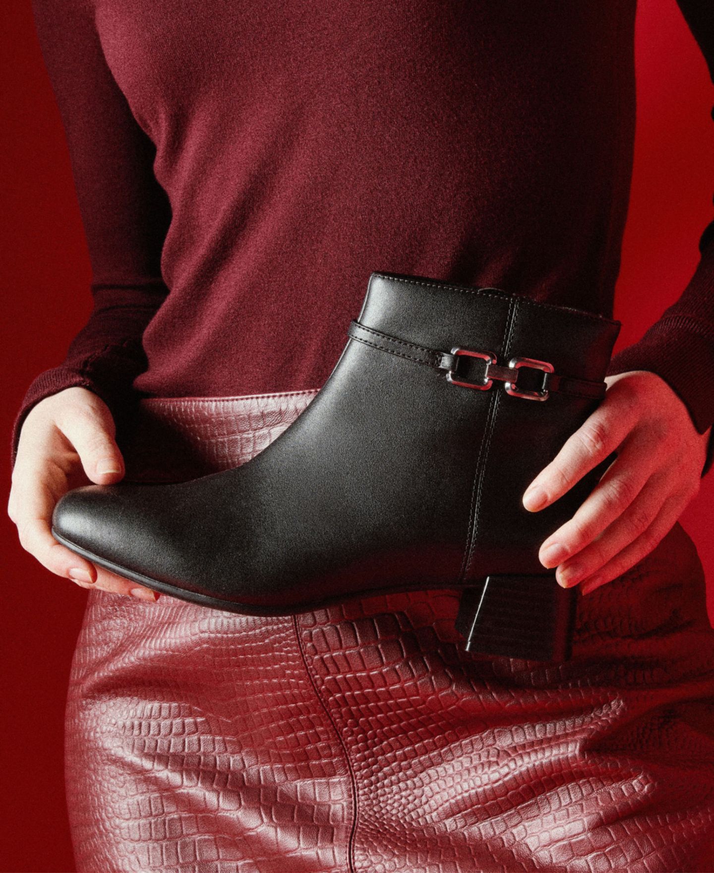 Женские ботинки Clarks Iridessa Air Booties, цвет: Чёрный кожаный — фото 4