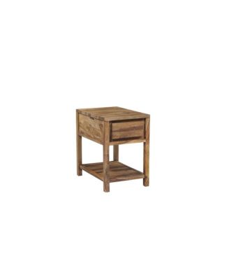 Urban Solid Sheesham Wood End Table, Natural