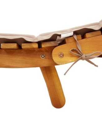 Sunlounger Taupe Solid acacia wood with a natural oil finish