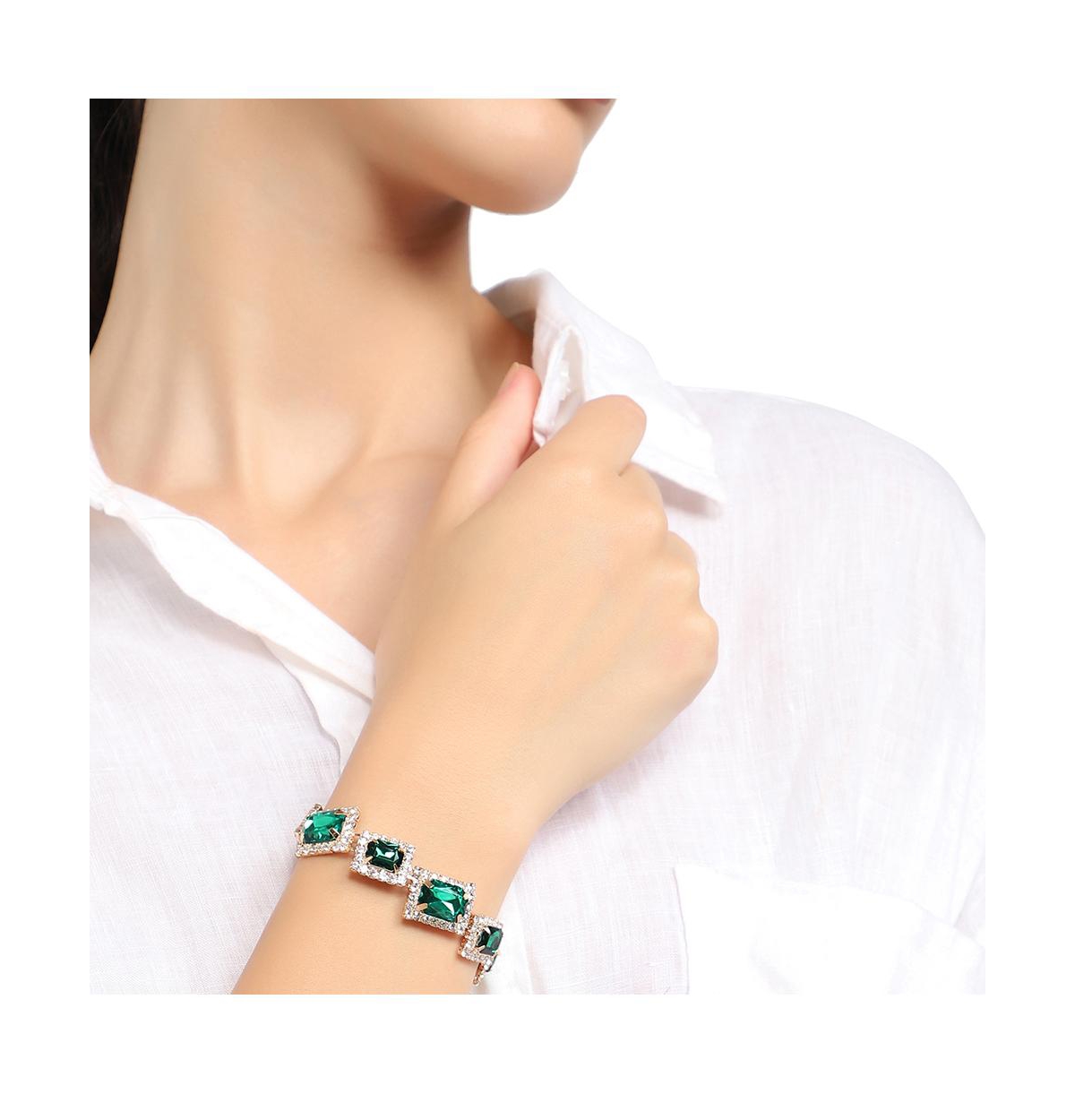 Sohi Party Stone Statement Bracelet In Gold