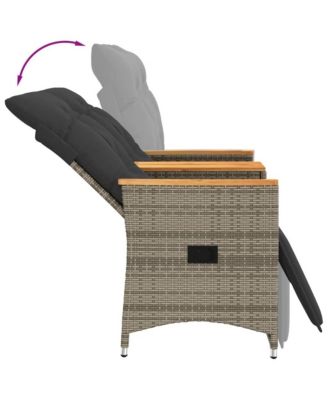 Reclining Garden Sofa Grey