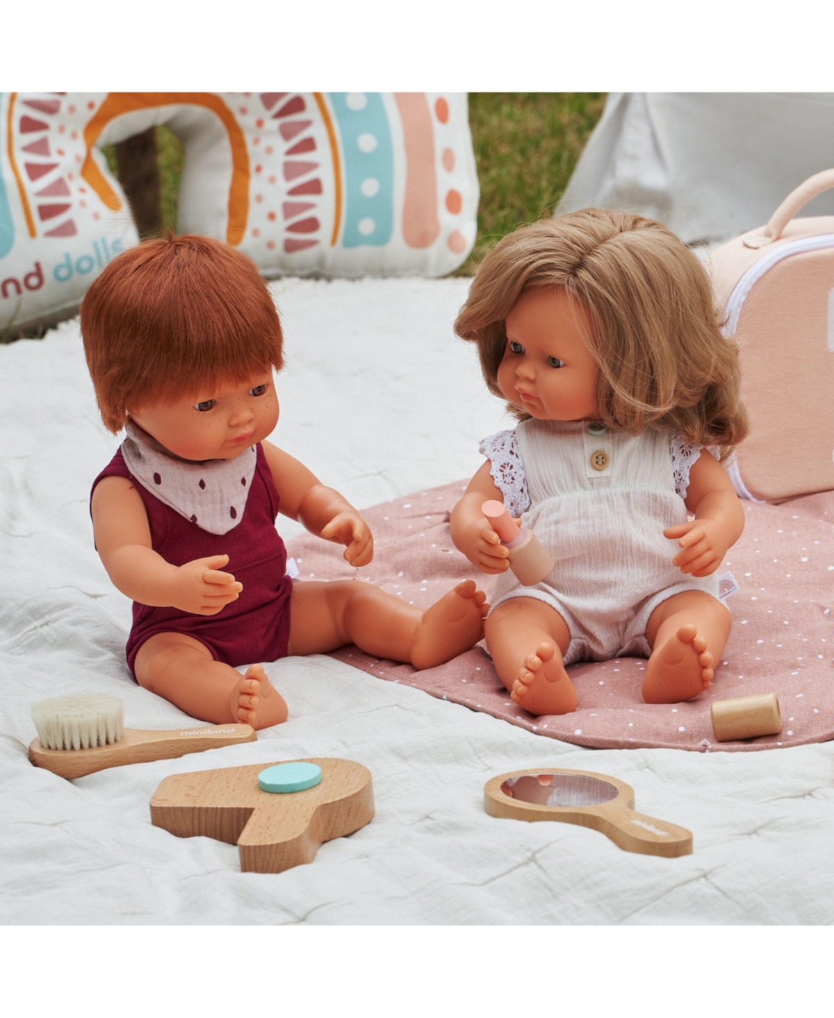 Miniland Baby Boy Doll with Red Hair 15"