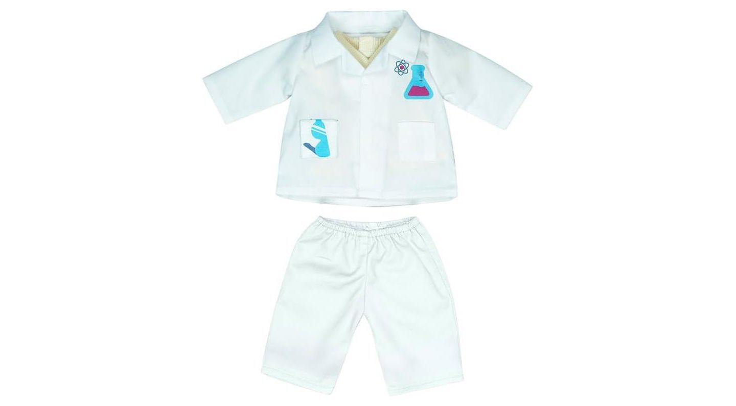 Детская кукла MINILAND Scientist 15" Doll Outfit, Ages 3+, цвет: Белый разноцветный — фото 1
