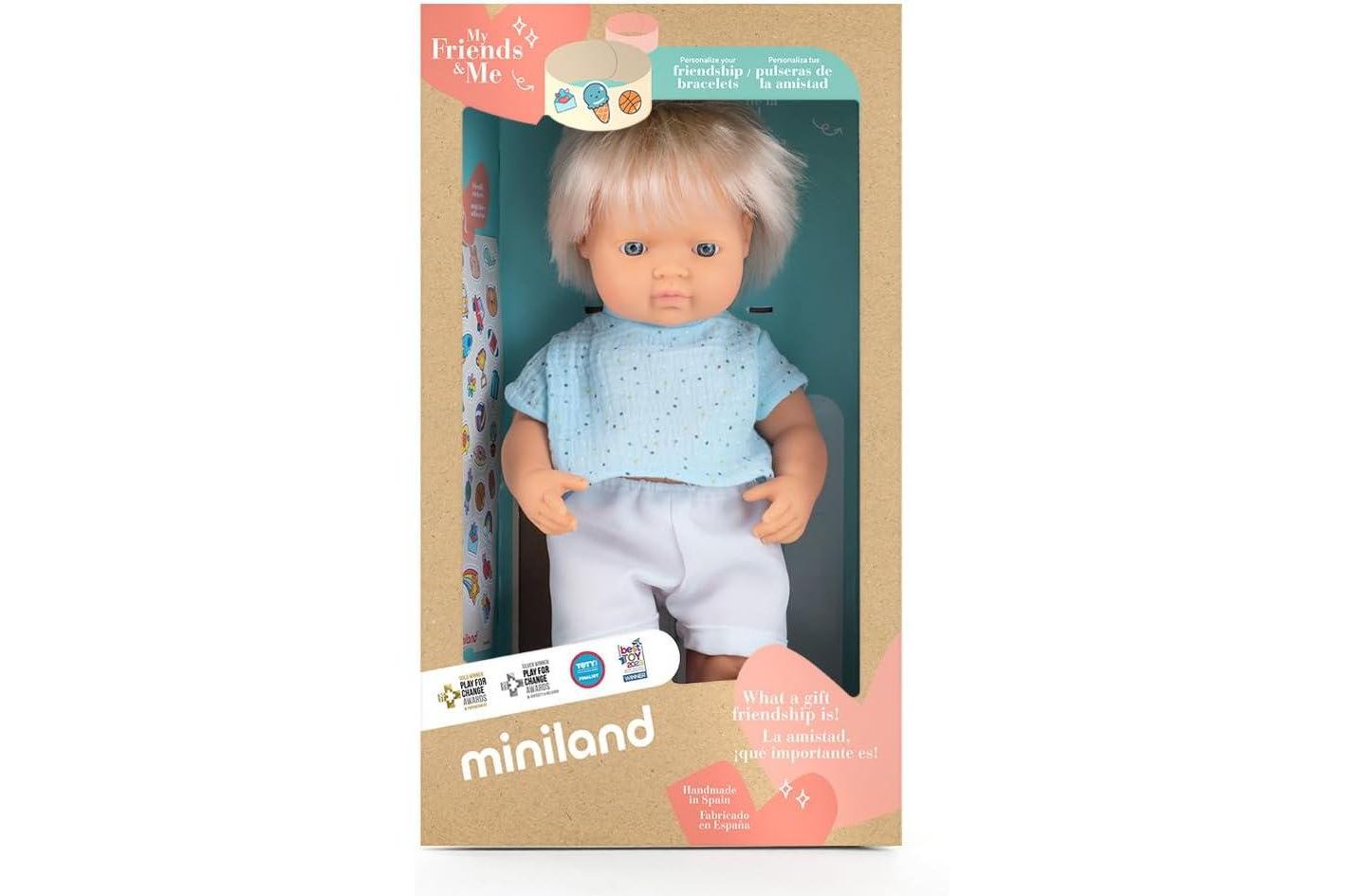 Детская кукла MINILAND My Friends & Me 15" Anatomically Correct Baby Doll, Ages 10 Months+, цвет: Light Skin — фото 5