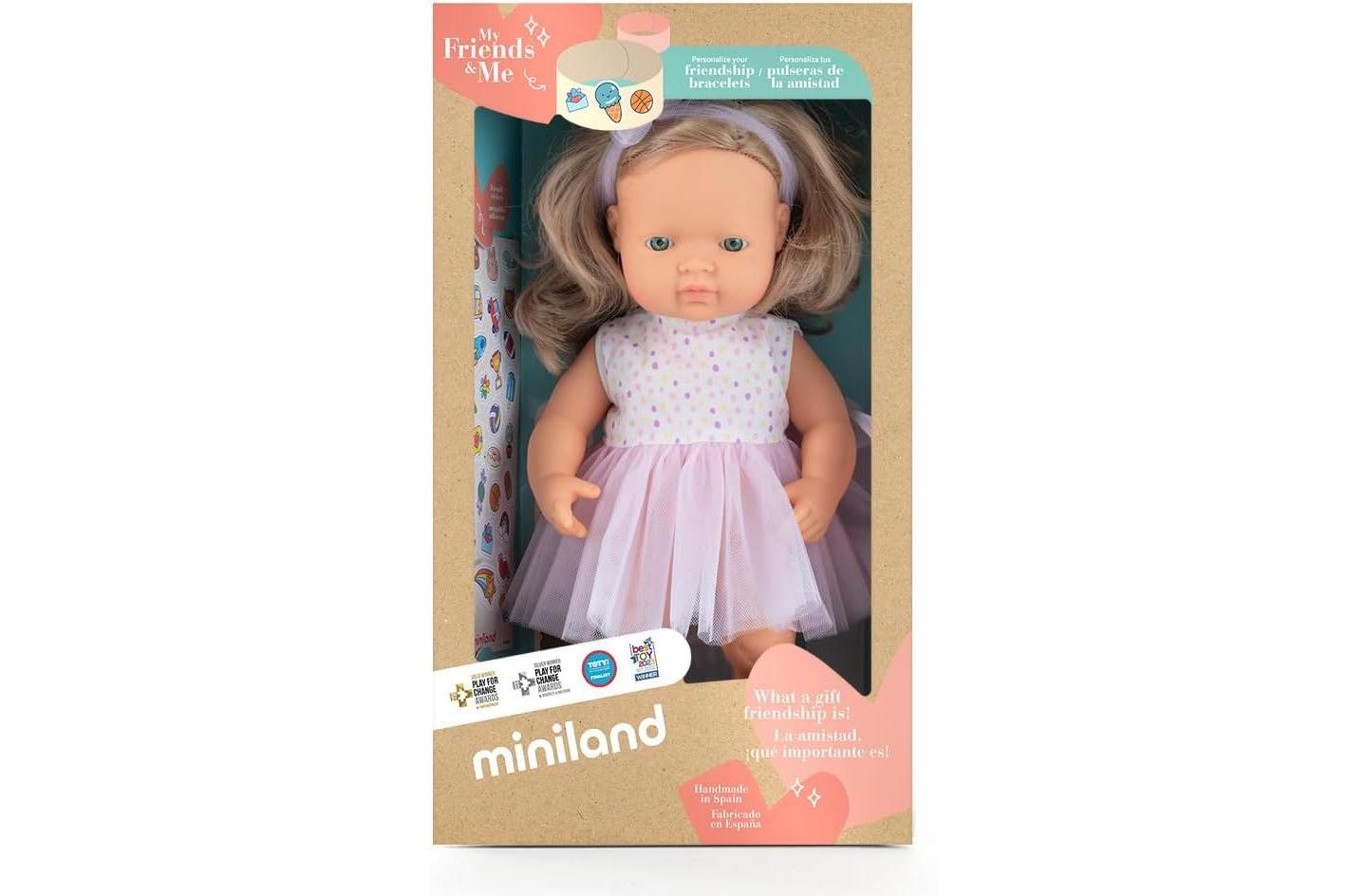 Детская кукла MINILAND My Friends & Me 15" Articulated Anatomically Correct Baby Doll, Ages 10 Months+, цвет: Light Skin — фото 5