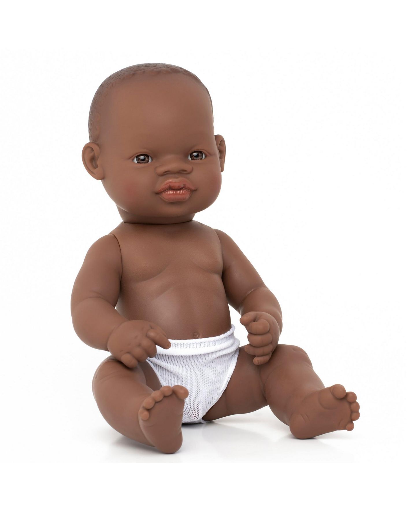 Детская кукла MINILAND 12 5/8" Anatomically-Correct, Vanilla-Scented Baby Doll, Ages 10 months+, цвет: Dark Skin — фото 1