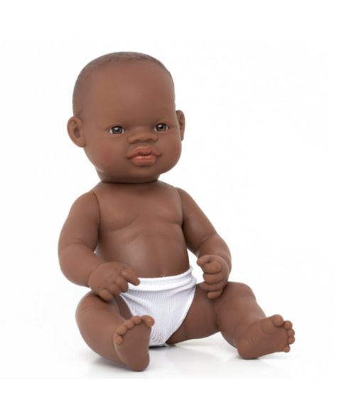Детская кукла MINILAND 12 5/8" Anatomically-Correct, Vanilla-Scented Baby Doll, Ages 10 months+, цвет: Dark Skin