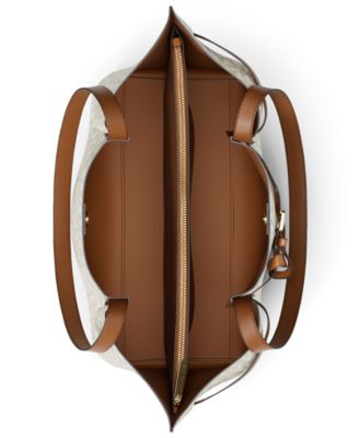 Emilia Large East West Center Zip Pocket Tote Bag