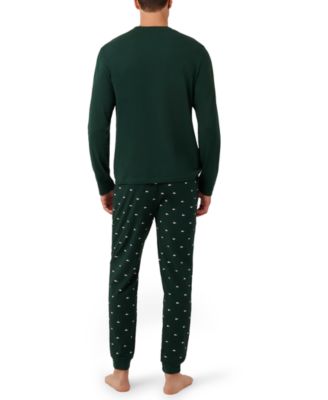 Men's 2-Piece Jersey Crewneck Top and Pants Pajama Set