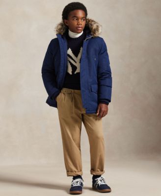 Big Boys Faux-Fur-Trim Down Parka