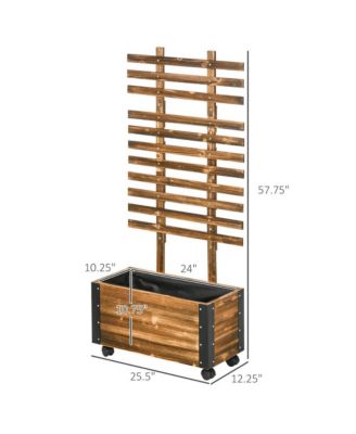 Outsunny Raised Garden Bed with Trellis
