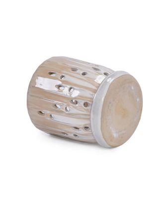 Modern Striped Ceramic Planter Set of 2