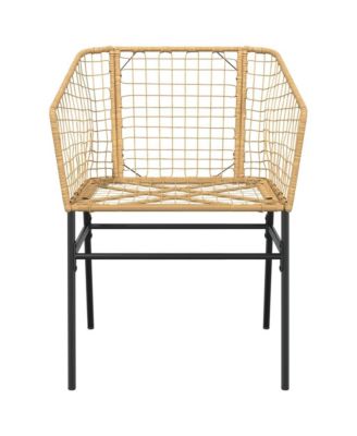 Garden Chair Brown PE rattan, powder-coated steel Standard