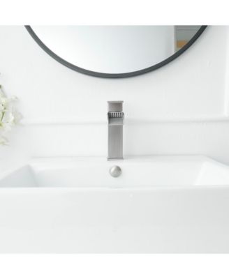 Waterfall Single Hole Single-Handle Low-Arc Bathroom Sink Faucet With Pop-up Drain Assembly In Brushed Nickel