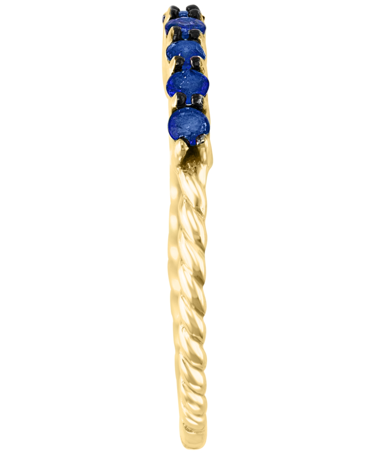 Lali Jewels Sapphire Ring (0.36 Ct. T.w.) In 14k Yellow Gold