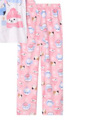 Girls 6-12 2-Piece Long Sleeve Top and Pants Pajama Set