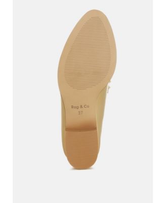 London Rag Womens Winged Patent Pleather Penny Loafers